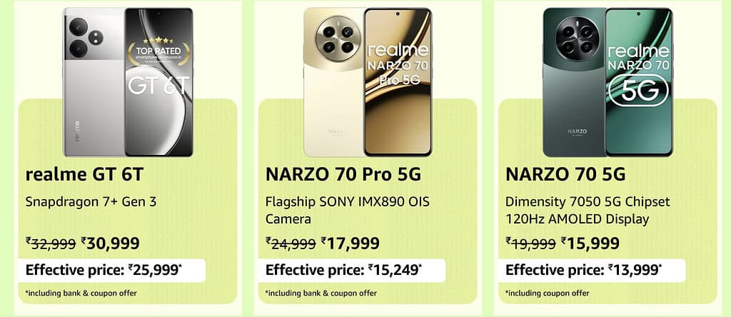 Amazon Prime Day Sale 2024: Deals on Realme smartphones